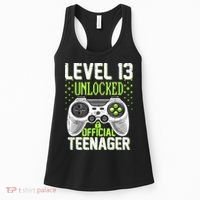 13th Birthday Level 13 Unlocked Funny Teenager Game Women's Tank Top thumb 0