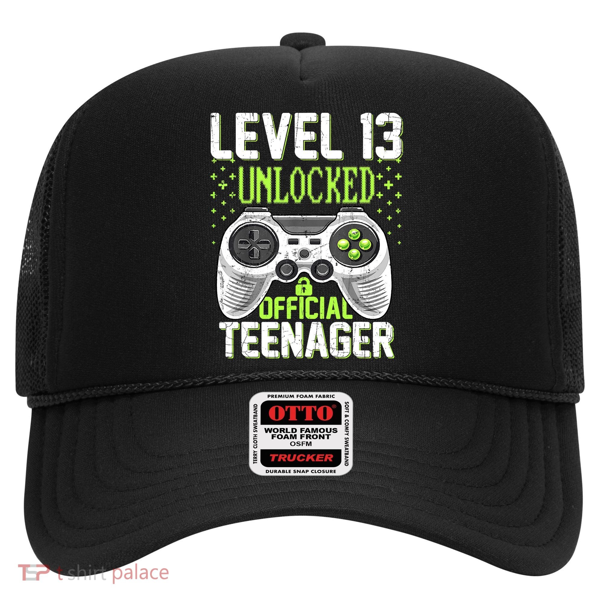 13th Birthday Level 13 Unlocked Funny Teenager Game Hat