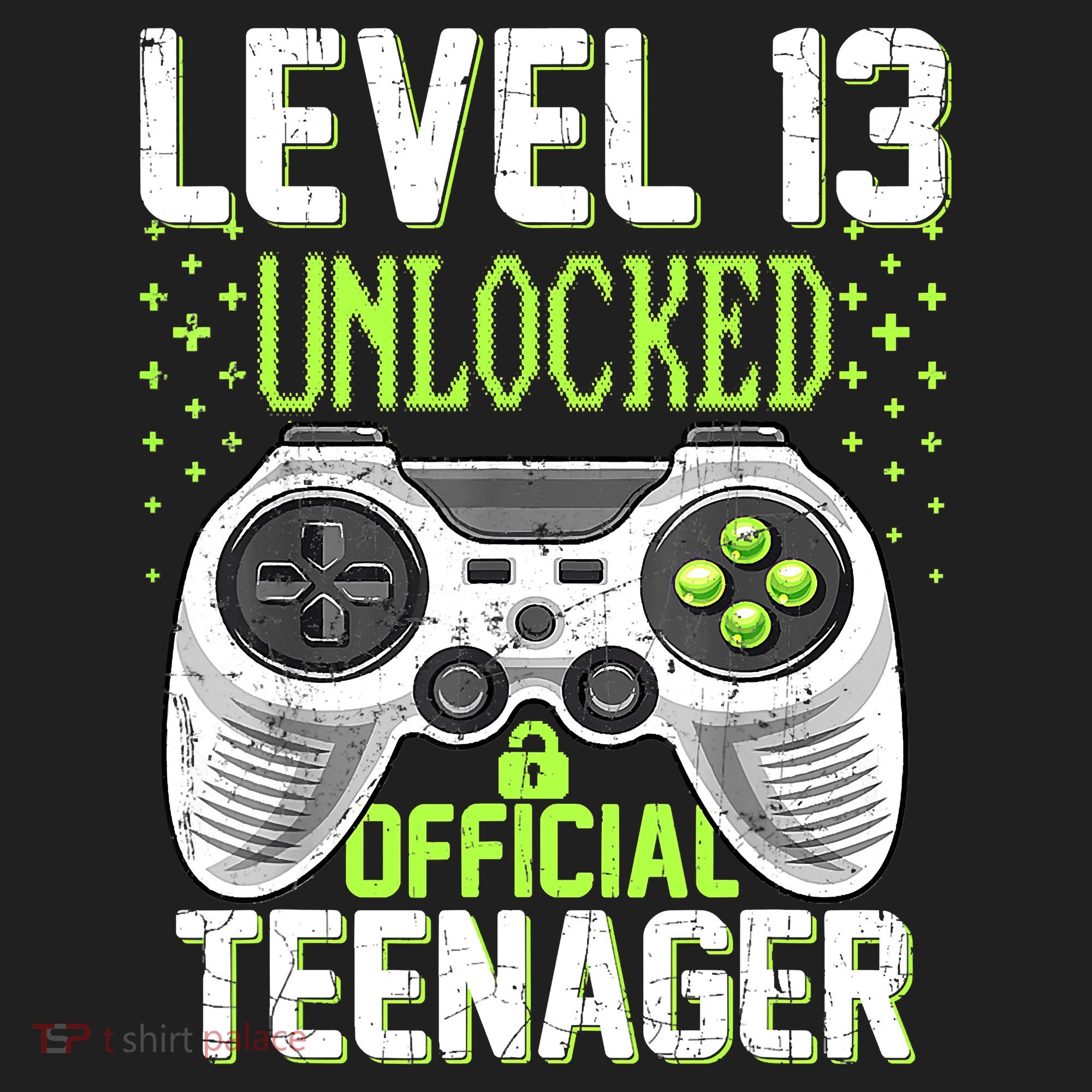 13th Birthday Level 13 Unlocked Funny Teenager Game Golf Towel