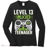 13th Birthday Level 13 Unlocked Funny Teenager Game Women's Long Sleeve Shirt thumb 0