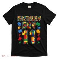 11th Birthday Master Builder 11 Years Old Block Building T-Shirt thumb 0