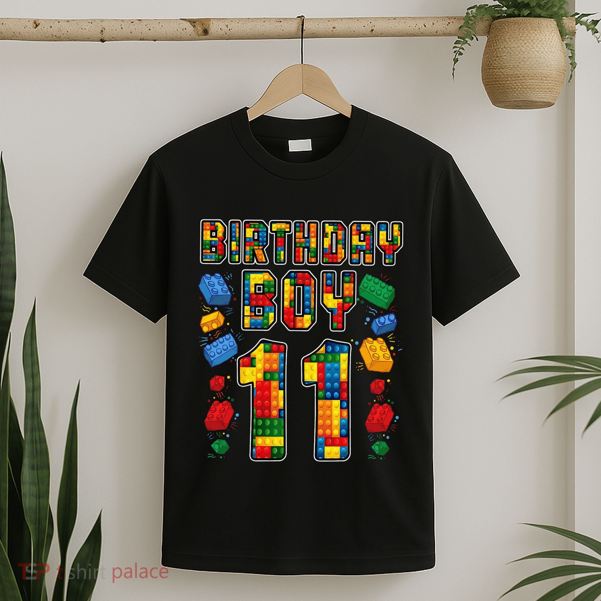 11th Birthday Master Builder 11 Years Old Block Building T-Shirt