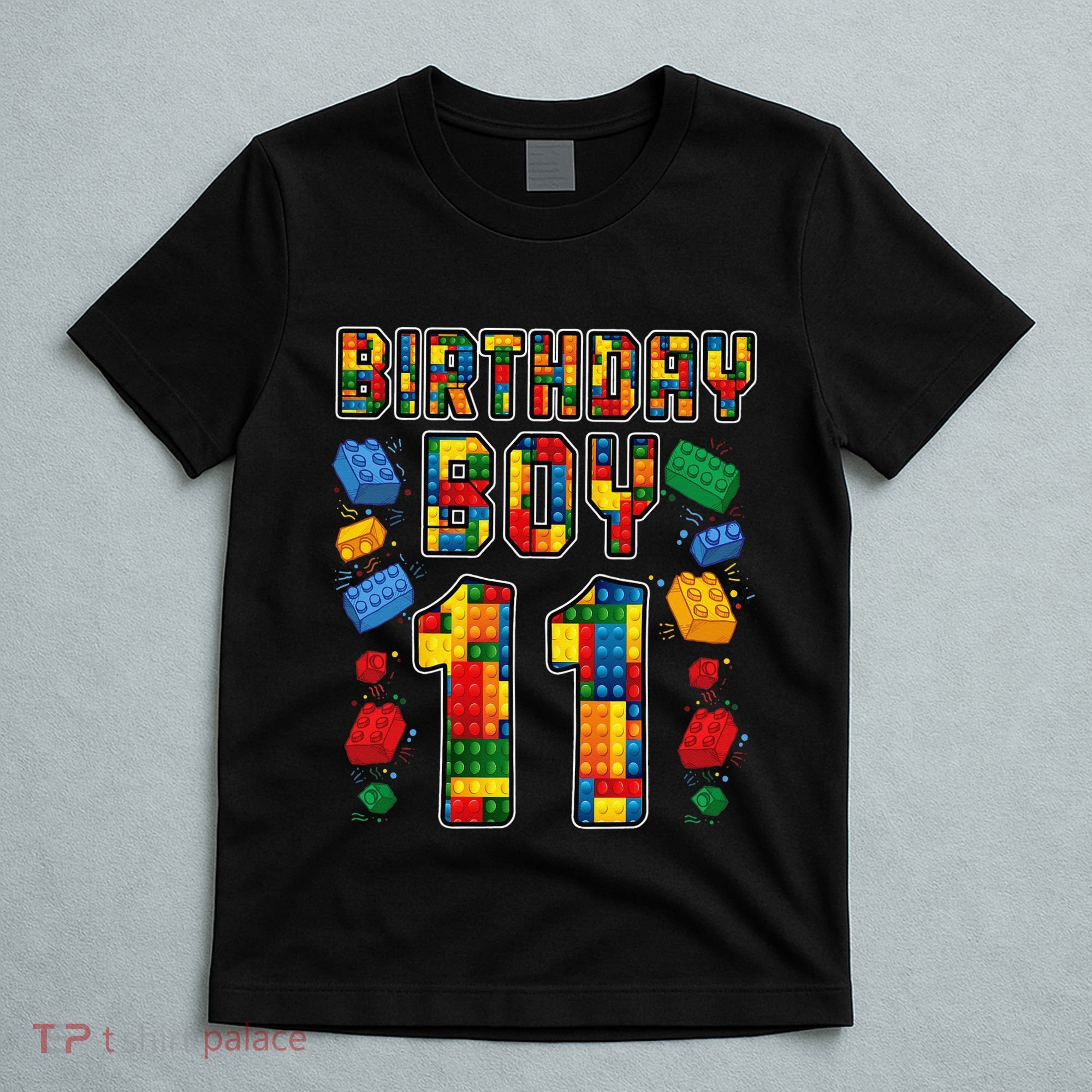 11th Birthday Master Builder 11 Years Old Block Building T-Shirt