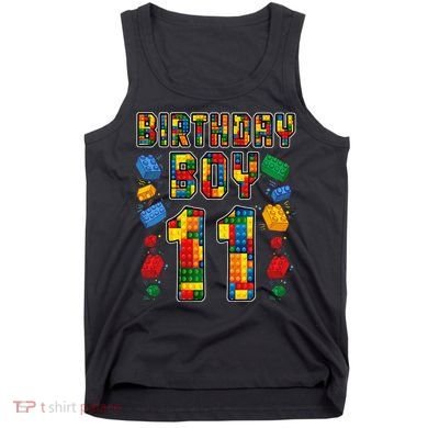11th Birthday Master Builder 11 Years Old Block Building Tank Top
