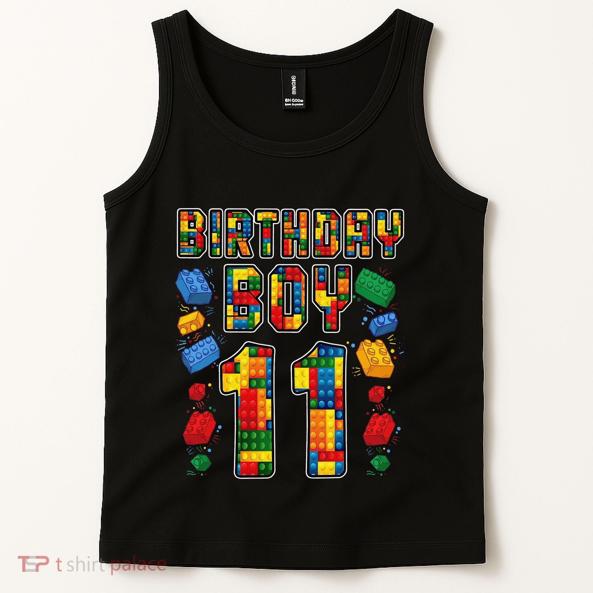 11th Birthday Master Builder 11 Years Old Block Building Tank Top
