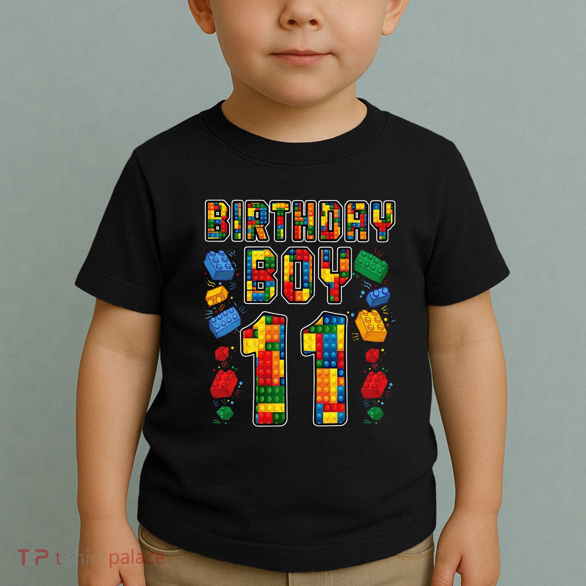 11th Birthday Master Builder 11 Years Old Block Building Toddler T-Shirt