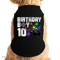 10th Birthday Paintball Outdoor Sport 10 Year Old Funny Doggie Tank thumb 0
