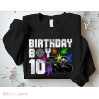 10th Birthday Paintball Outdoor Sport 10 Year Old Funny Sweatshirt thumb 2