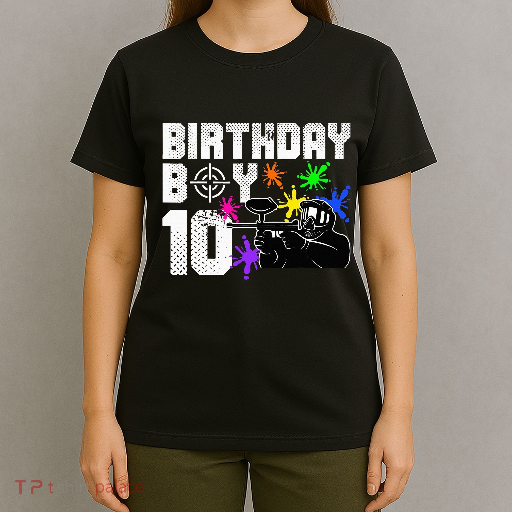 10th Birthday Paintball Outdoor Sport 10 Year Old Funny T-Shirt