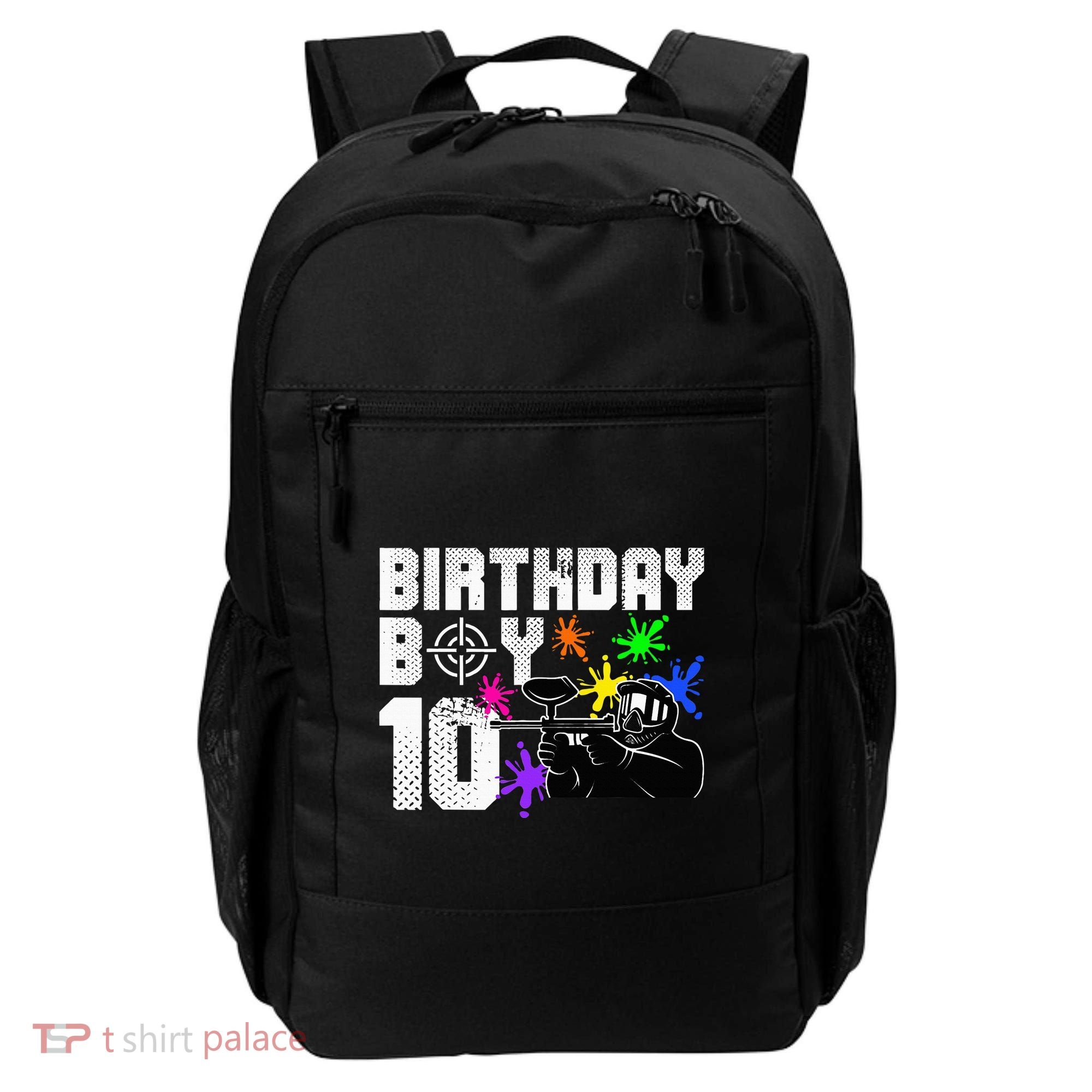 10th Birthday Paintball Outdoor Sport 10 Year Old Funny Backpack