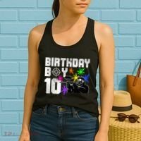 10th Birthday Paintball Outdoor Sport 10 Year Old Funny Women's Tank Top thumb 2