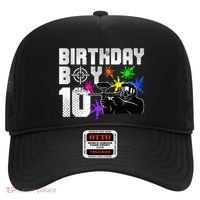 10th Birthday Paintball Outdoor Sport 10 Year Old Funny Hat thumb 0