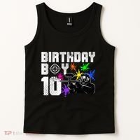 10th Birthday Paintball Outdoor Sport 10 Year Old Funny Tank Top thumb 2