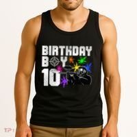 10th Birthday Paintball Outdoor Sport 10 Year Old Funny Tank Top thumb 3