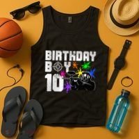 10th Birthday Paintball Outdoor Sport 10 Year Old Funny Tank Top thumb 4