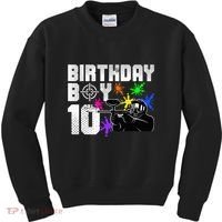 10th Birthday Paintball Outdoor Sport 10 Year Old Funny Kids Sweatshirt thumb 0