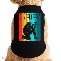 19th Birthday Paintball Theme 19 Year Old Boy Birthday Doggie Tank thumb 0