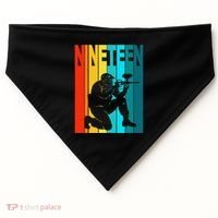 19th Birthday Paintball Theme 19 Year Old Boy Birthday USA-Made Doggie Bandana thumb 0