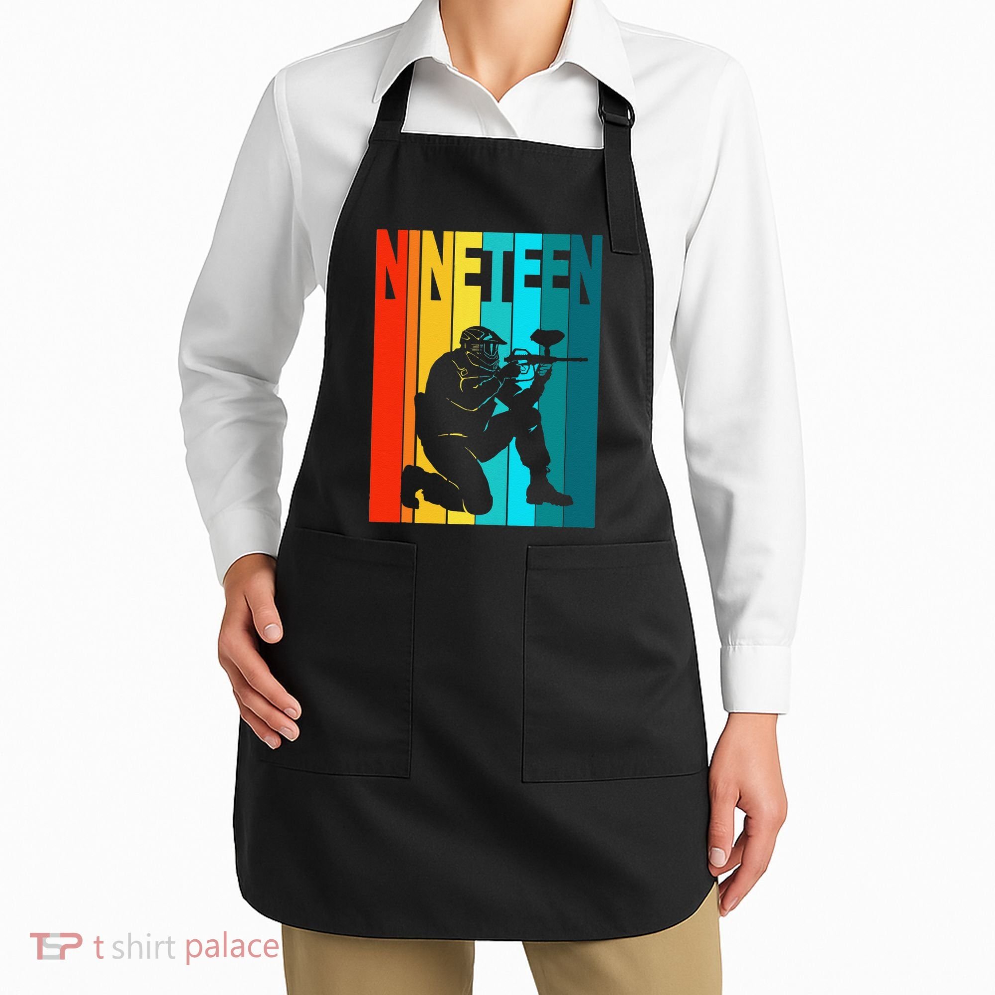 19th Birthday Paintball Theme 19 Year Old Boy Birthday Apron
