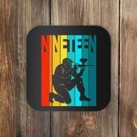 19th Birthday Paintball Theme 19 Year Old Boy Birthday Coaster thumb 0