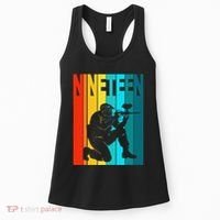 19th Birthday Paintball Theme 19 Year Old Boy Birthday Women's Tank Top thumb 0