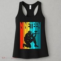 19th Birthday Paintball Theme 19 Year Old Boy Birthday Women's Tank Top thumb 3