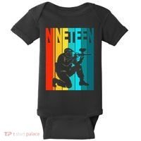 19th Birthday Paintball Theme 19 Year Old Boy Birthday Baby Bodysuit thumb 0
