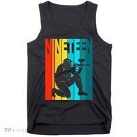 19th Birthday Paintball Theme 19 Year Old Boy Birthday Tank Top thumb 0