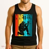 19th Birthday Paintball Theme 19 Year Old Boy Birthday Tank Top thumb 3