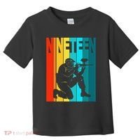 19th Birthday Paintball Theme 19 Year Old Boy Birthday Toddler T-Shirt thumb 0