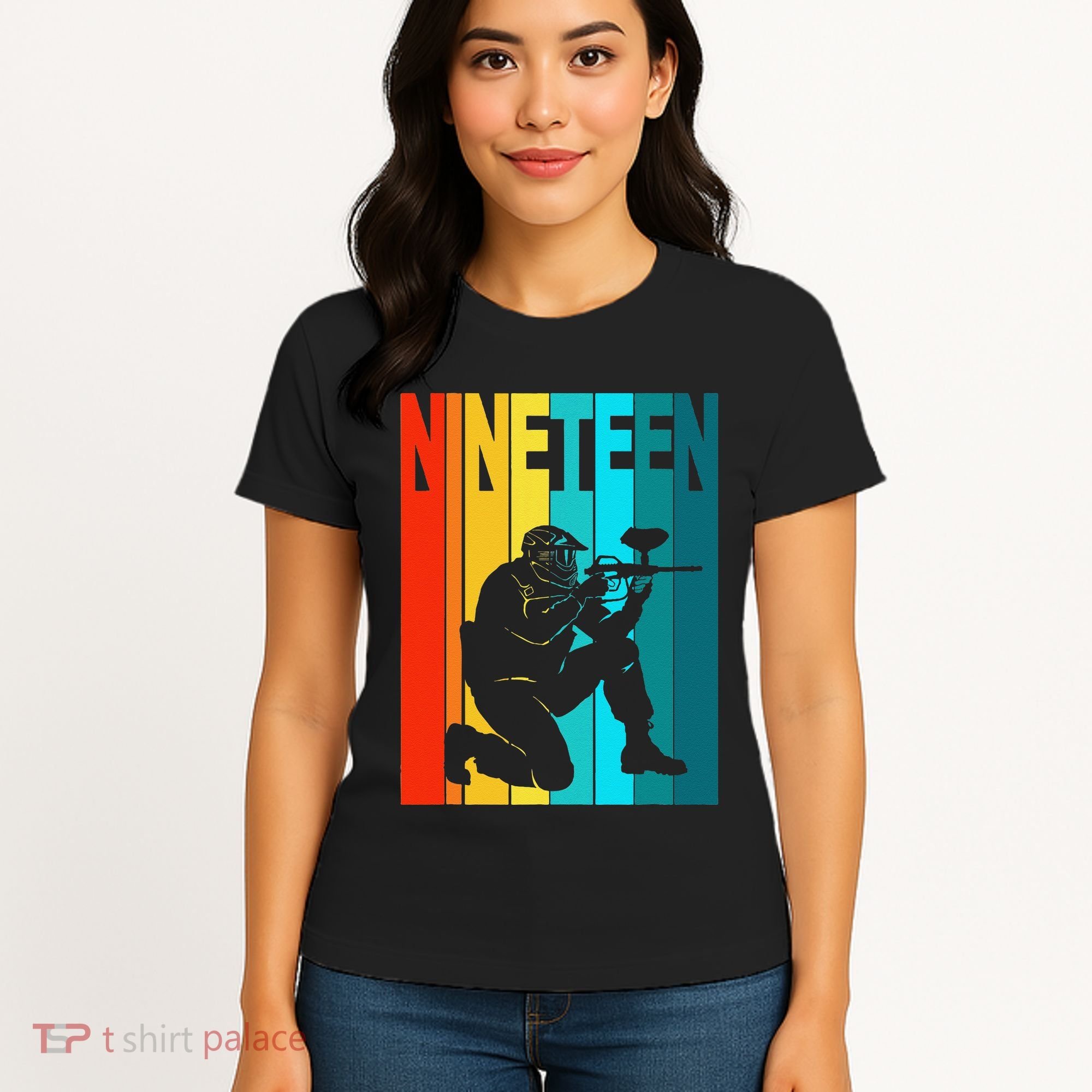19th Birthday Paintball Theme 19 Year Old Boy Birthday Women's T-Shirt