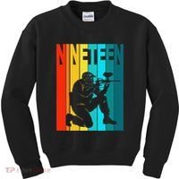 19th Birthday Paintball Theme 19 Year Old Boy Birthday Kids Sweatshirt thumb 0