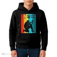 19th Birthday Paintball Theme 19 Year Old Boy Birthday Kids Hoodie thumb 4
