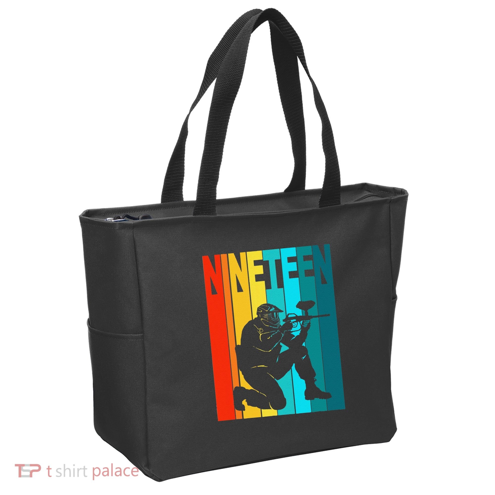 19th Birthday Paintball Theme 19 Year Old Boy Birthday Tote Bag