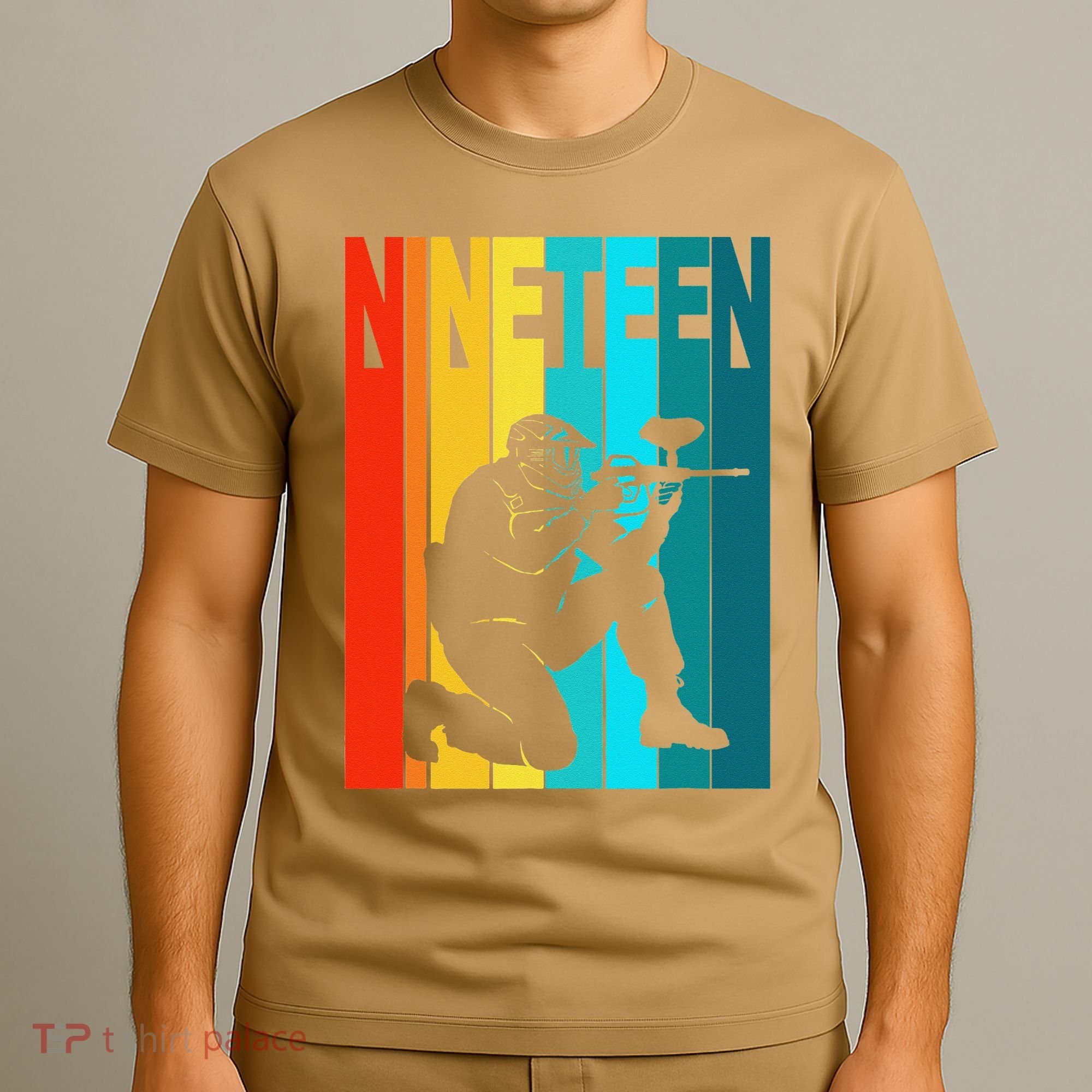 19th Birthday Paintball Theme 19 Year Old Boy Birthday T-Shirt