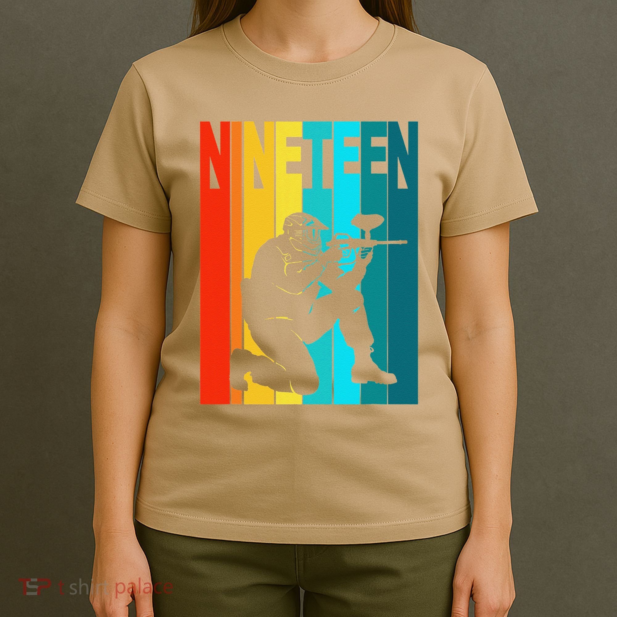 19th Birthday Paintball Theme 19 Year Old Boy Birthday T-Shirt