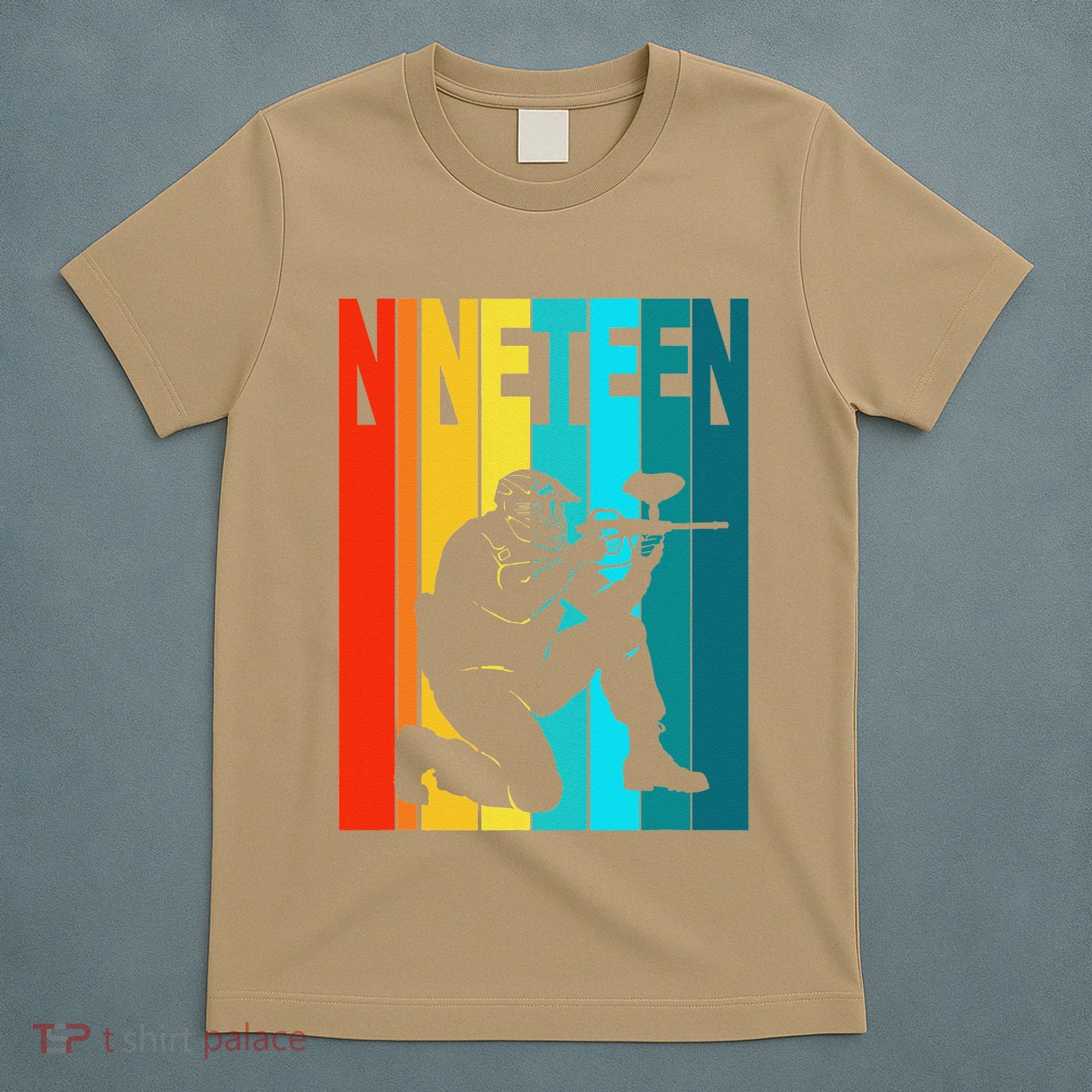 19th Birthday Paintball Theme 19 Year Old Boy Birthday T-Shirt