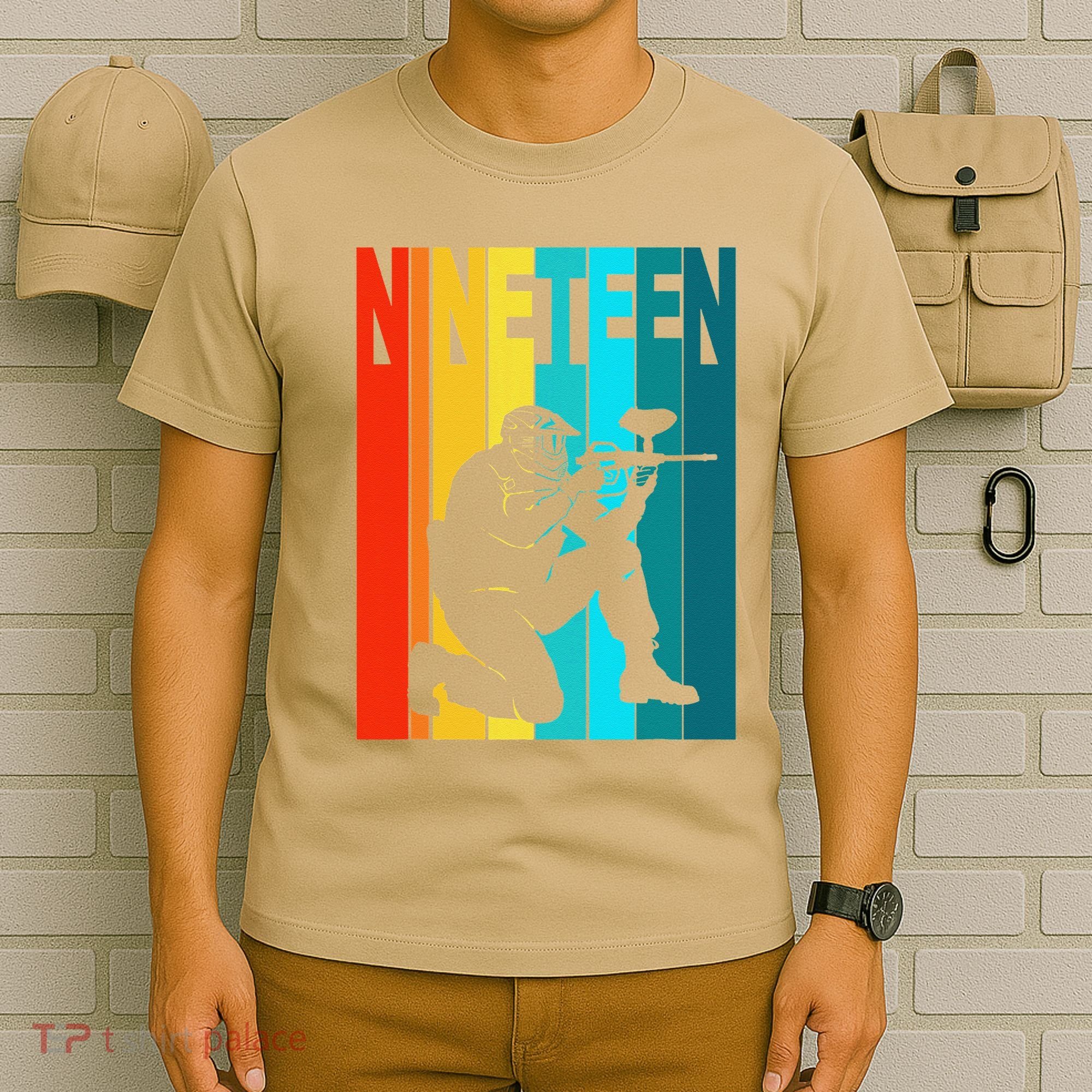 19th Birthday Paintball Theme 19 Year Old Boy Birthday T-Shirt