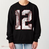 12th Birthday party Twelve 12 Year Old Baseball Bday Women's Sweatshirt thumb 0
