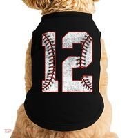 12th Birthday party Twelve 12 Year Old Baseball Bday Doggie Tank thumb 0