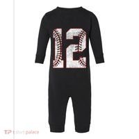 12th Birthday party Twelve 12 Year Old Baseball Bday Infant Fleece One Piece thumb 0