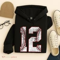 12th Birthday party Twelve 12 Year Old Baseball Bday Hoodie thumb 4