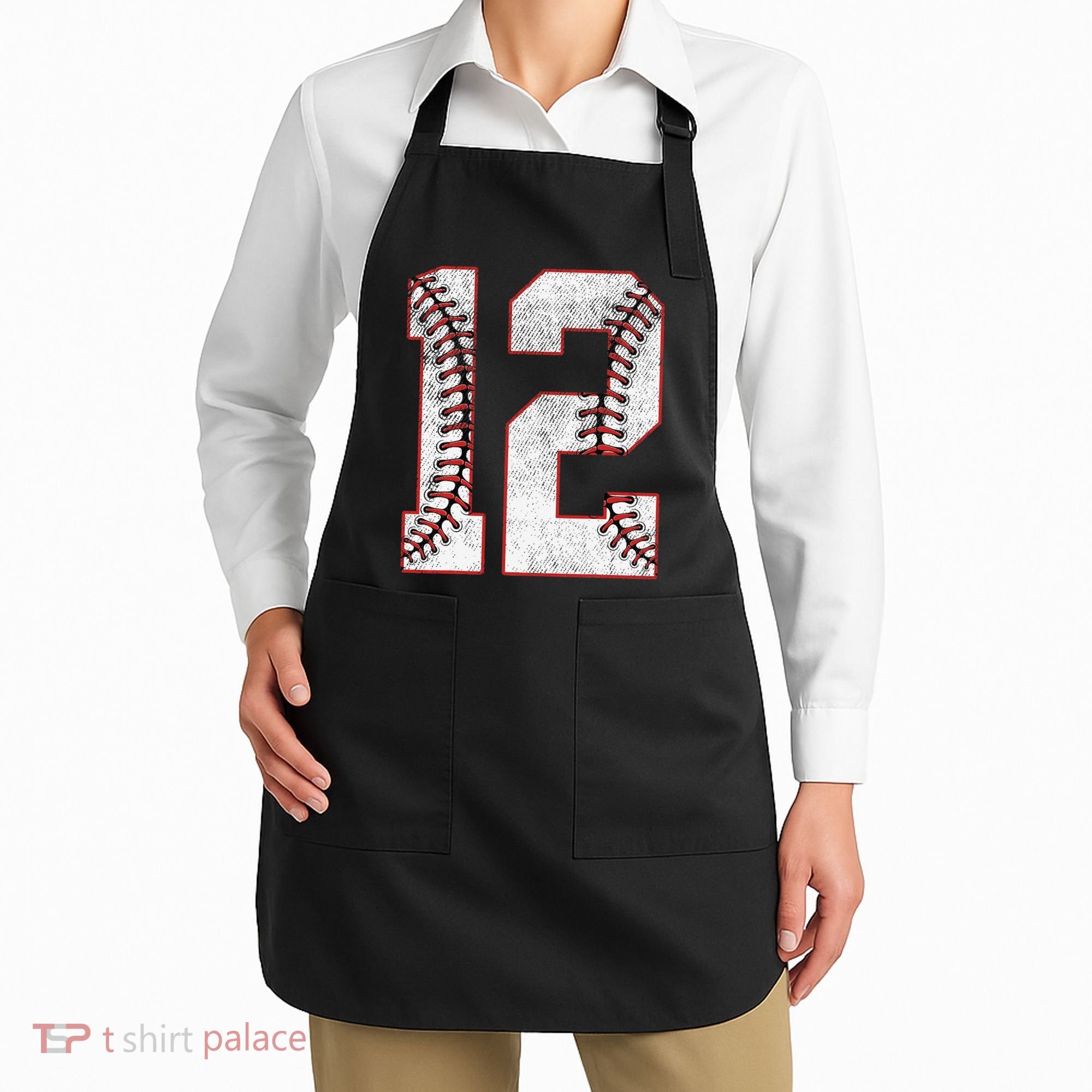 12th Birthday party Twelve 12 Year Old Baseball Bday Apron