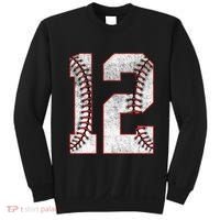 12th Birthday party Twelve 12 Year Old Baseball Bday Sweatshirt thumb 0