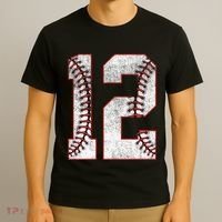 12th Birthday party Twelve 12 Year Old Baseball Bday T-Shirt thumb 3