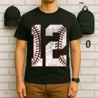 12th Birthday party Twelve 12 Year Old Baseball Bday T-Shirt thumb 6