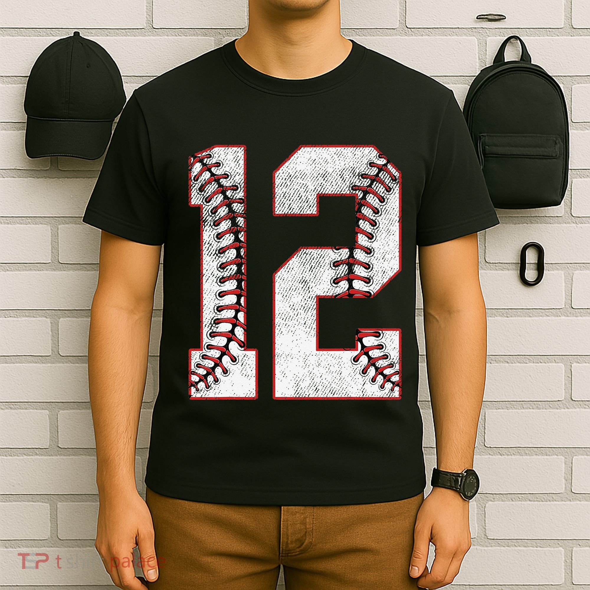 12th Birthday party Twelve 12 Year Old Baseball Bday T-Shirt