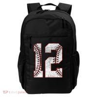 12th Birthday party Twelve 12 Year Old Baseball Bday Backpack thumb 0
