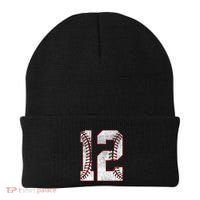 12th Birthday party Twelve 12 Year Old Baseball Bday Beanie thumb 0