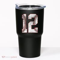 12th Birthday party Twelve 12 Year Old Baseball Bday Tumbler thumb 0
